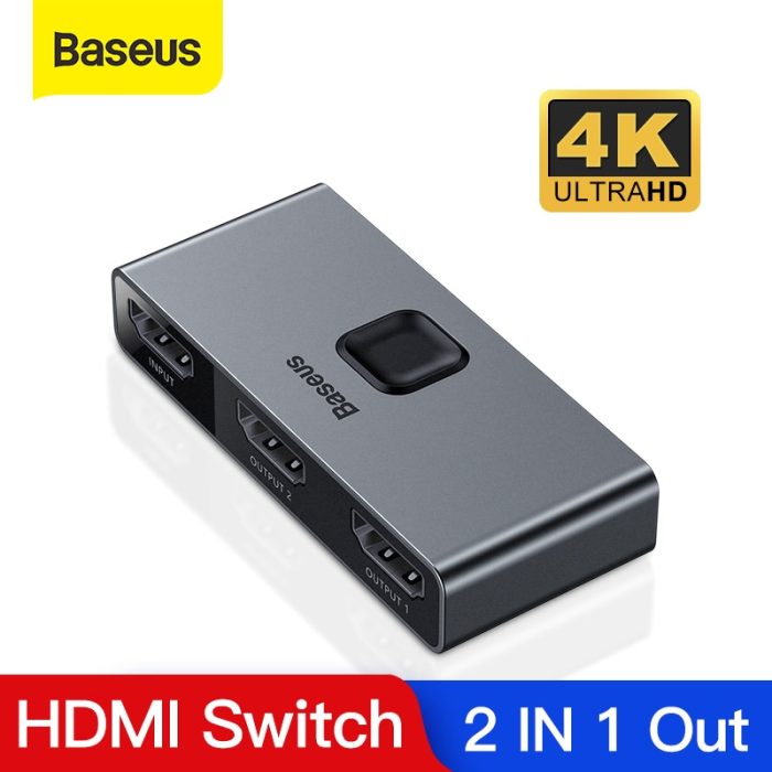 Baseus HDMI Splitter 4K 60Hz Bi-Direction HDMI Switch (CAHUB-BCOG)