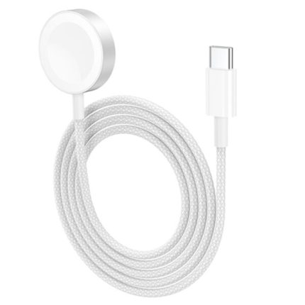 Hoco CW46 Magsafe Magnetic Watch Wireless Charger For Apple Watch Series – White Color