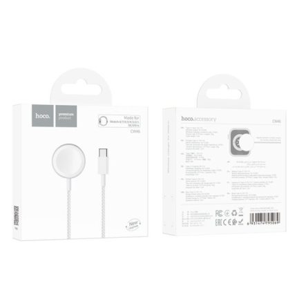 Hoco CW46 Magsafe Magnetic Watch Wireless Charger For Apple Watch Series – White Color