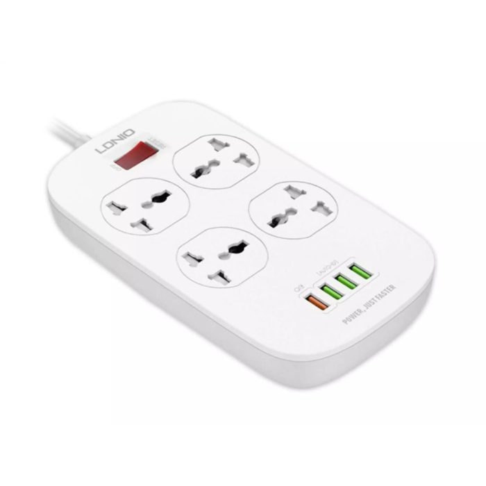 LDNIO SC4407 Power Socket 4 USB Charger With Power Extension Cord