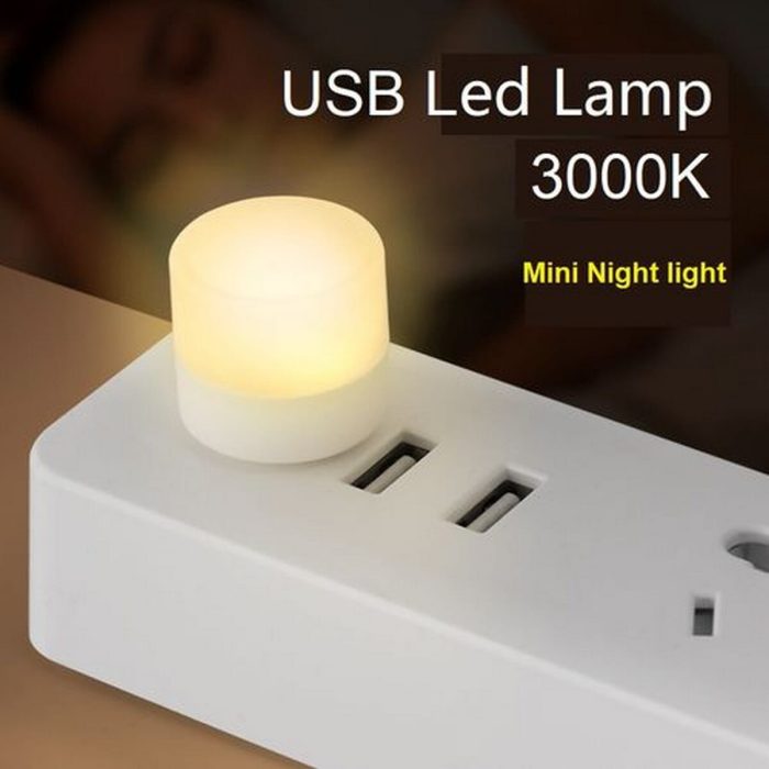 USB Mini LED Night Light (5pcs Pack, White Light)