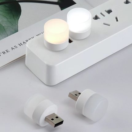 USB Mini LED Night Light (5pcs Pack, White Light)