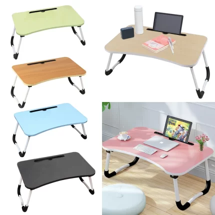 Multifunctional Portable & Foldable Laptop Table – Black Color