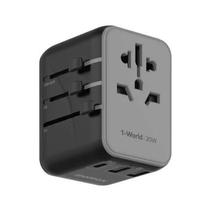 Momax 1-World 20W 3-Port+AC Travel Adapter (UA11)