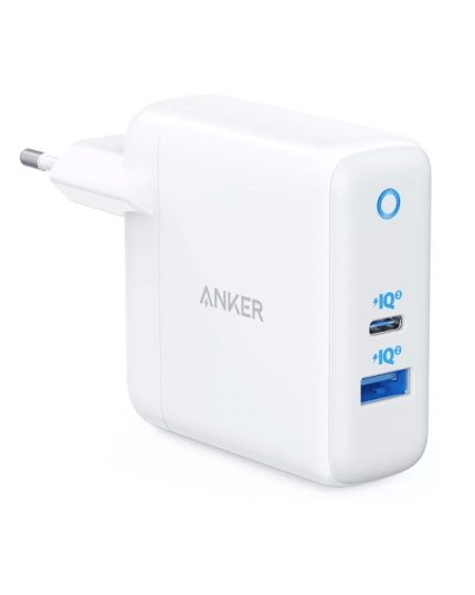 Anker Powerport PD+2 35W Dual Port Wall Charger A2636G21- White Color