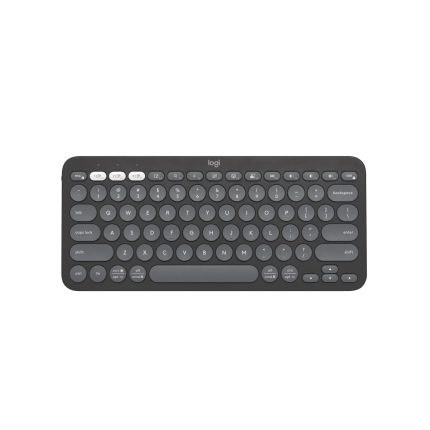 Logitech K380S PEBBLE KEYS 2 Multi-Device Bluetooth Wireless Keyboard – Tonal Graphite Color