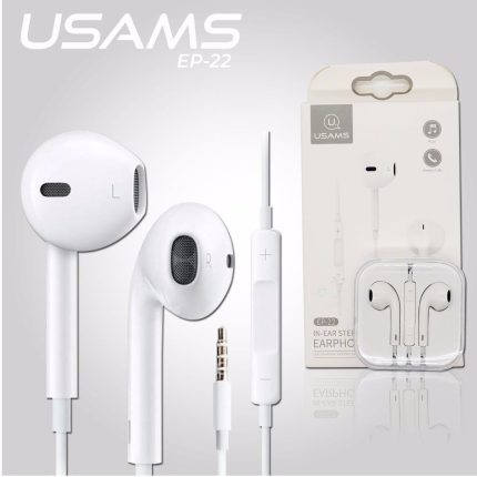 USAMS In-Ear Earphone (EP22)- White Color