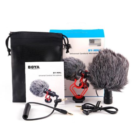 BOYA MM1 Microphone- Vlogging & YouTube Video Microphone For Smartphone, PC DSLR- (BOYA BY-MM1)