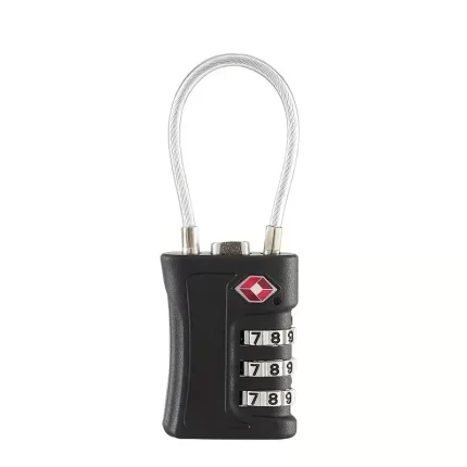 COTECi TSA Customs Code 3 Digit Combination Lock – Black Color